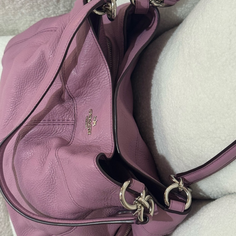 Coach Lilac Leather Lexy Shoulder Bag - Picture 6 of 13